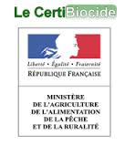 Nous avons un agrément ministèriel le certibiocide application de produit biocide